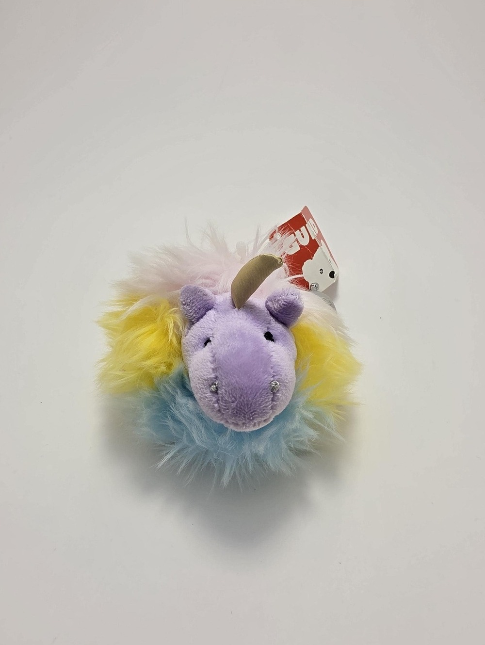 GUND Plush Rainbow Unicorn Poof Backpack Clip/Keychain New with Tags (4 inch)